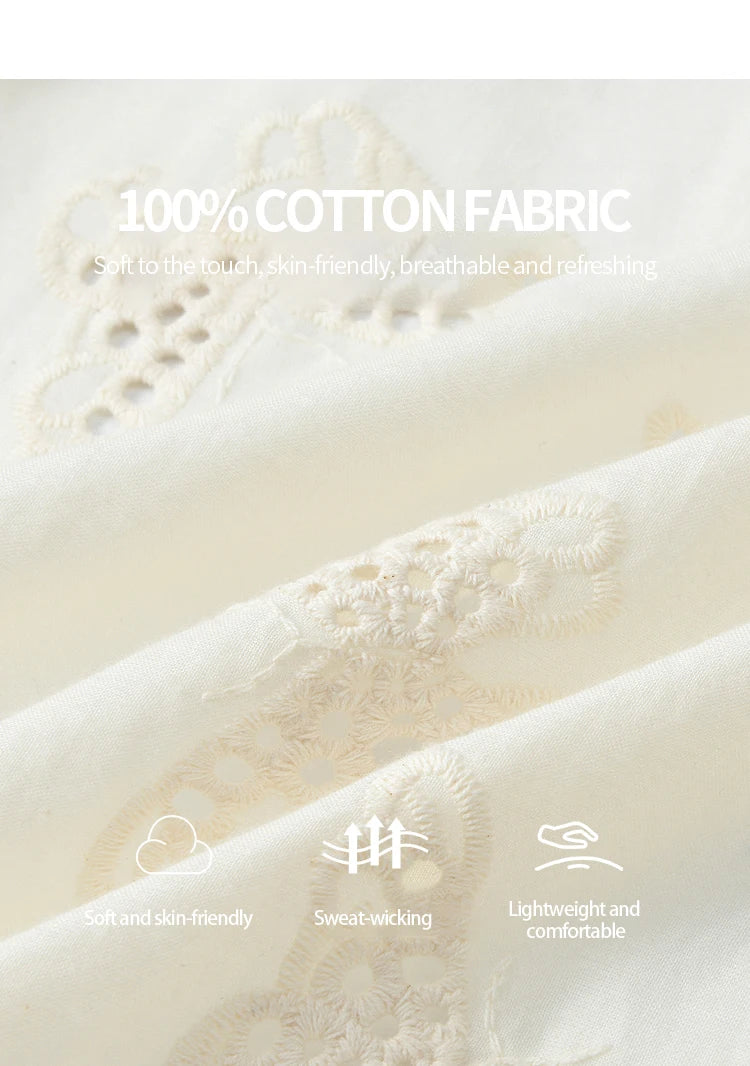 MISHOW Cotton Butterfly Hollow Lace Shirt with Tube Top MXE34X1808