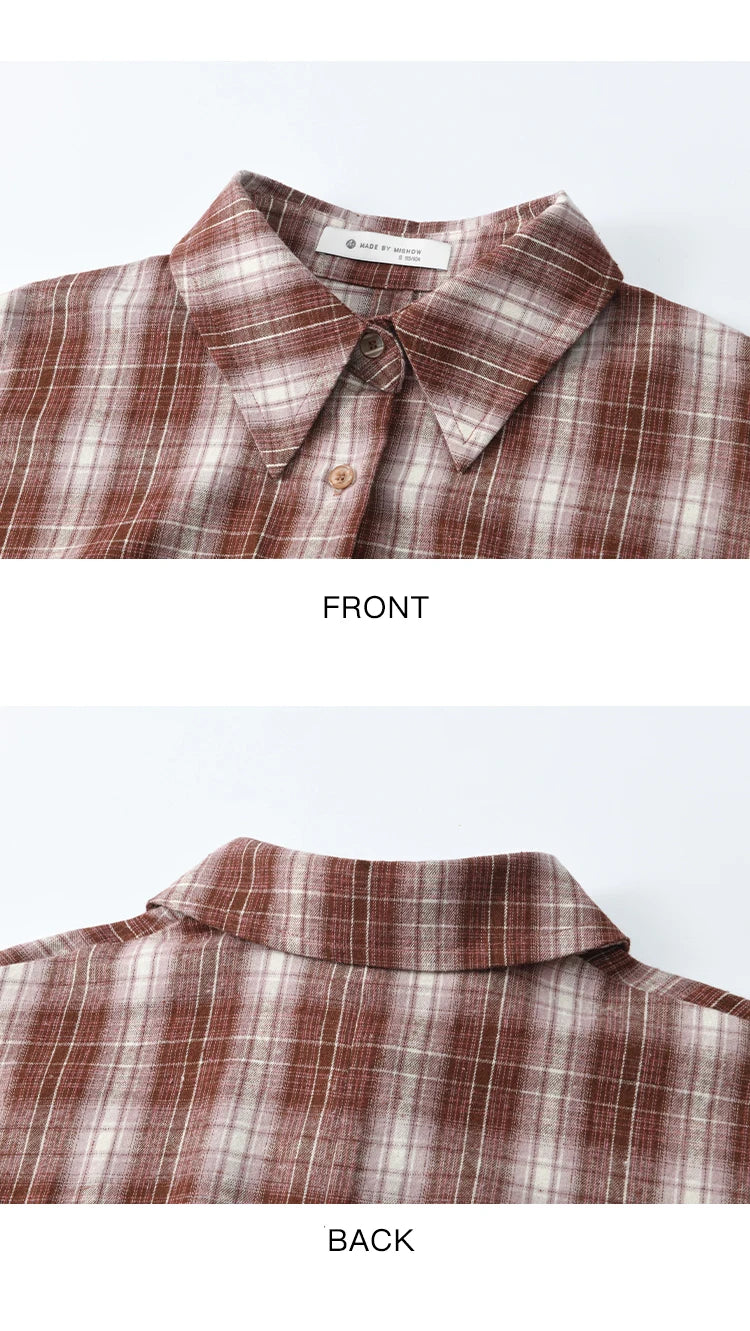 Mishow Plaid Shirt Grey Vest Dress (Separately) MXE13L2093