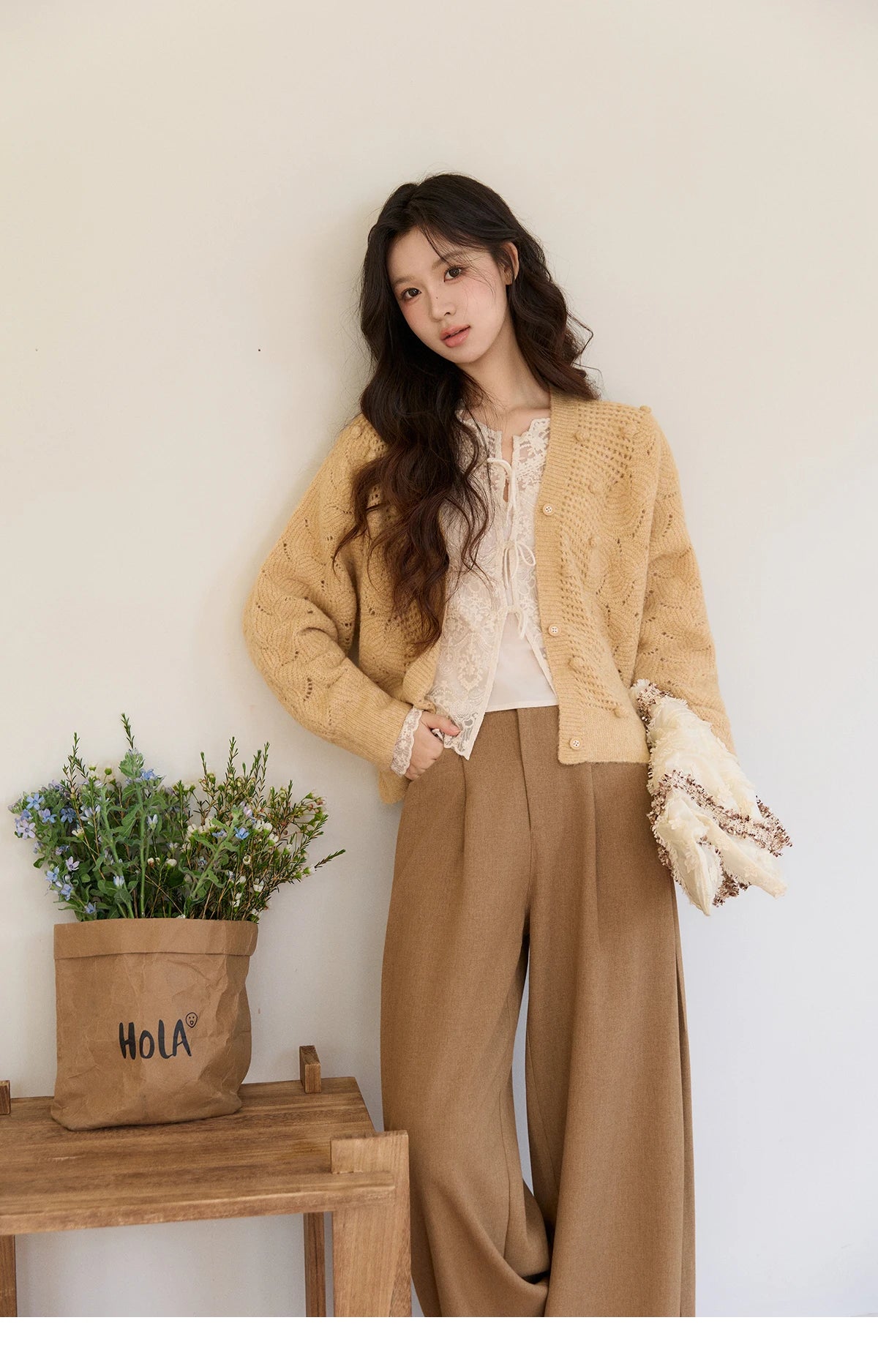 Mishow Sweet Lace Top & Camisole Two-Piece Set MXF108X1001