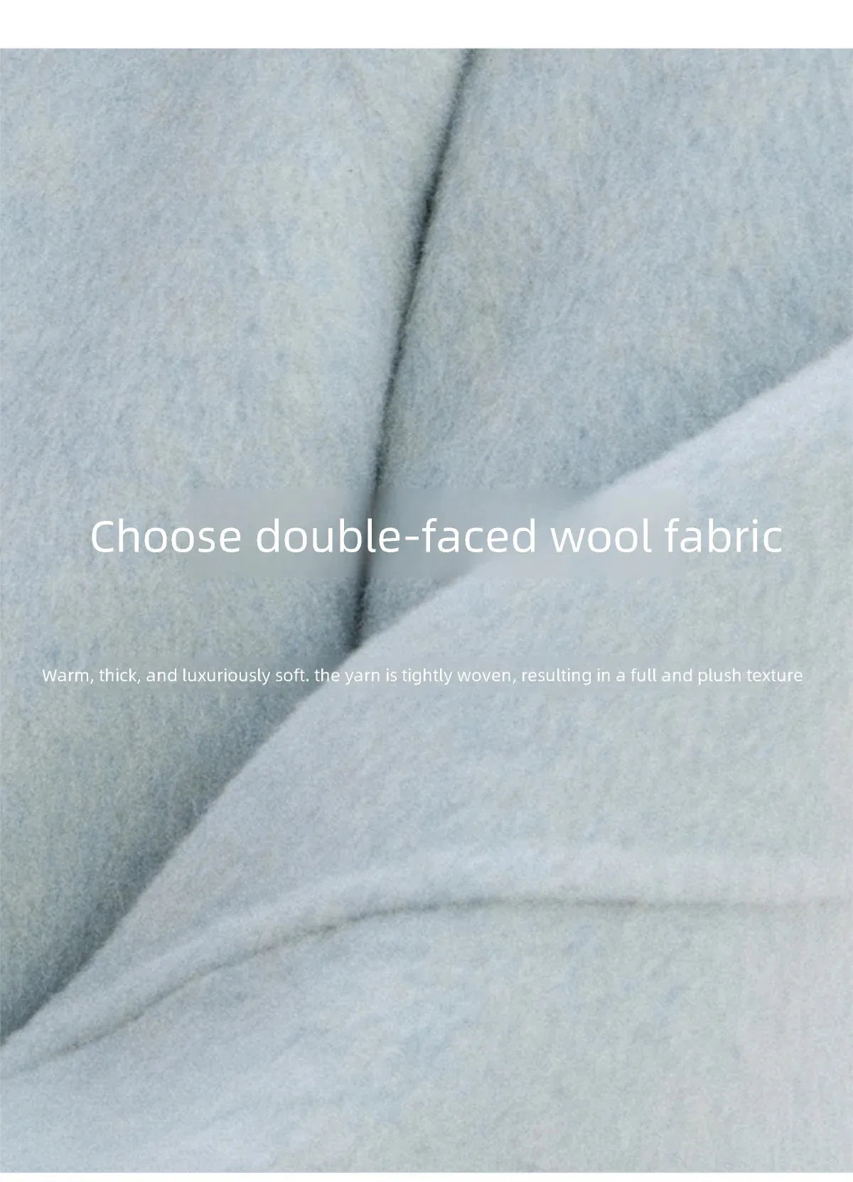 Mishow 100% Wool Mint Green Double-Faced Coat with Scarf & Gloves MXE92W1014