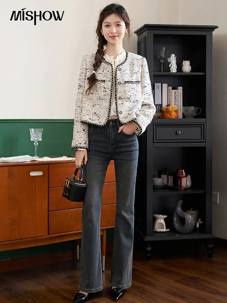 Mishow Cropped Tweed Jacket & Shorts Set MXC41W0029