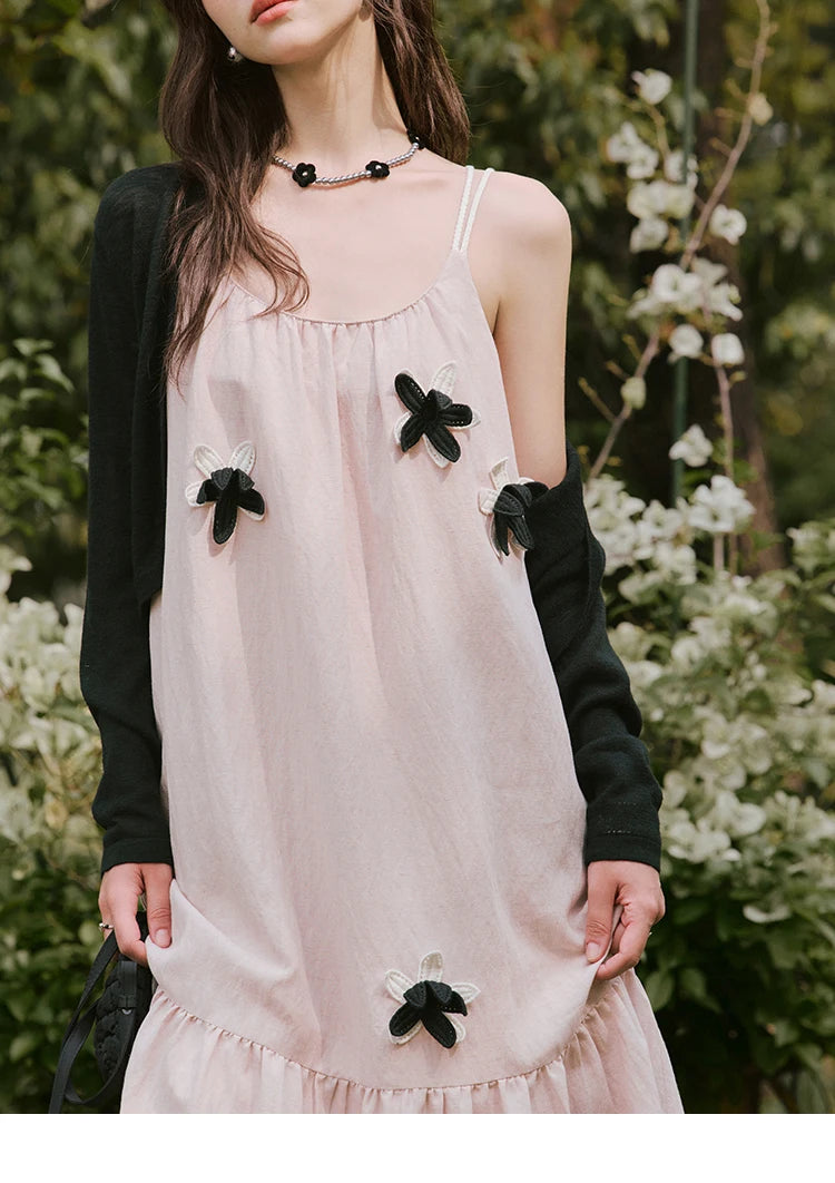 Mishow Flower Pleated High Waist Camisole Dress MXE31L2191