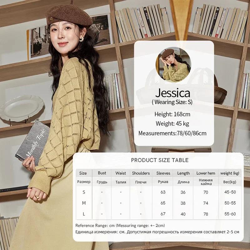 Mishow Hanging Neck Dress & Hollow Knit Cardigan Set MPD42L2040
