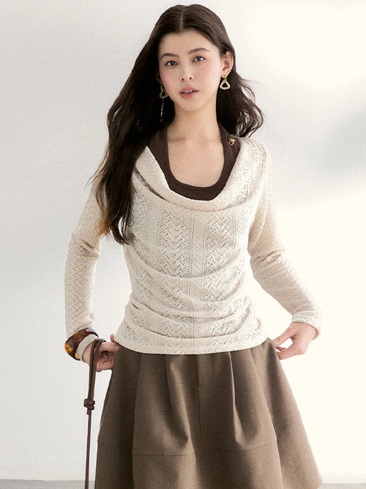 Mishow Halter Camisole & Swinging Collar Knit Set MXF108T0751