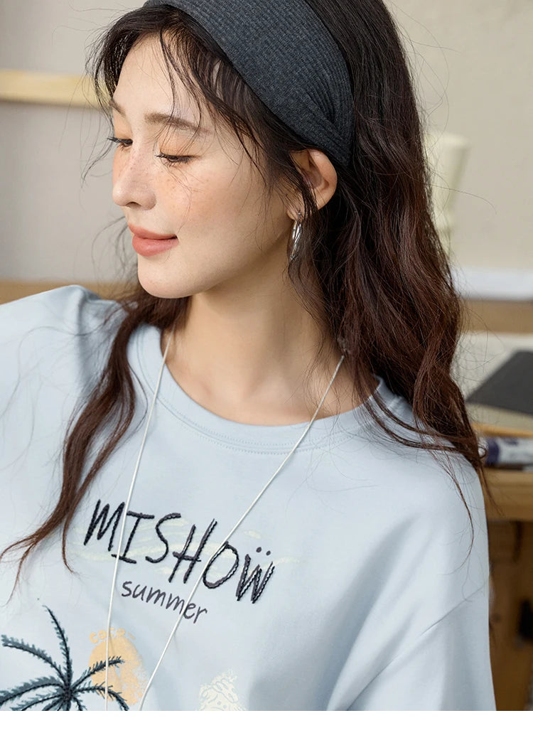 Mishow Coconut Tree Print Holiday Tee MXE31T0516