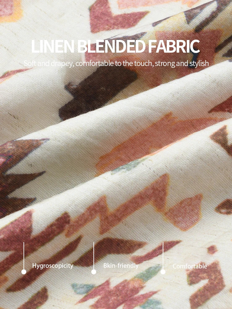 MISHOW Geometric Print Half Skirt Prairie Chic Pocket Vacation A-Line MXE37B0760