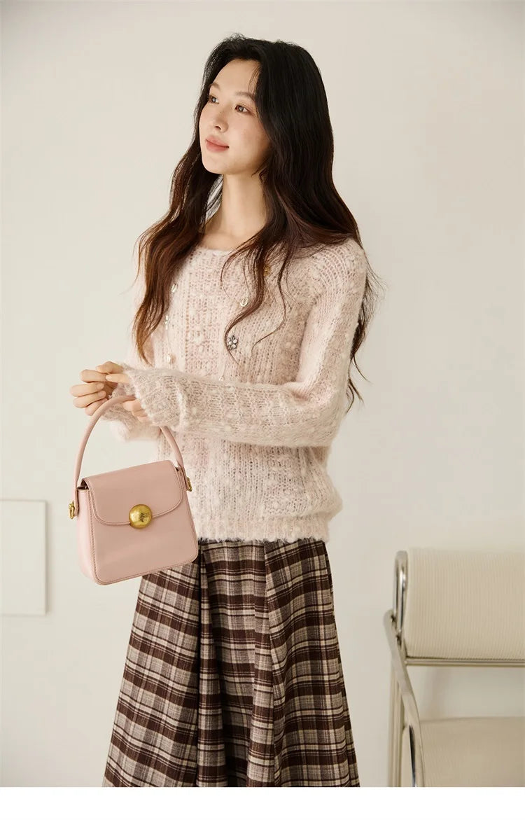 Mishow Scoop Neck Hollow Raglan Sleeve Sweater MXE46Z2565