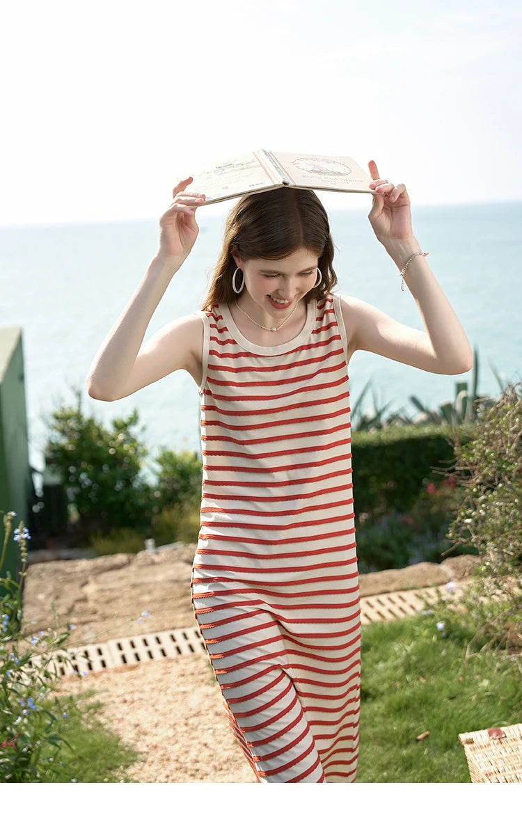 Mishow Striped Sleeveless Tank Top Dress MXD26L1852