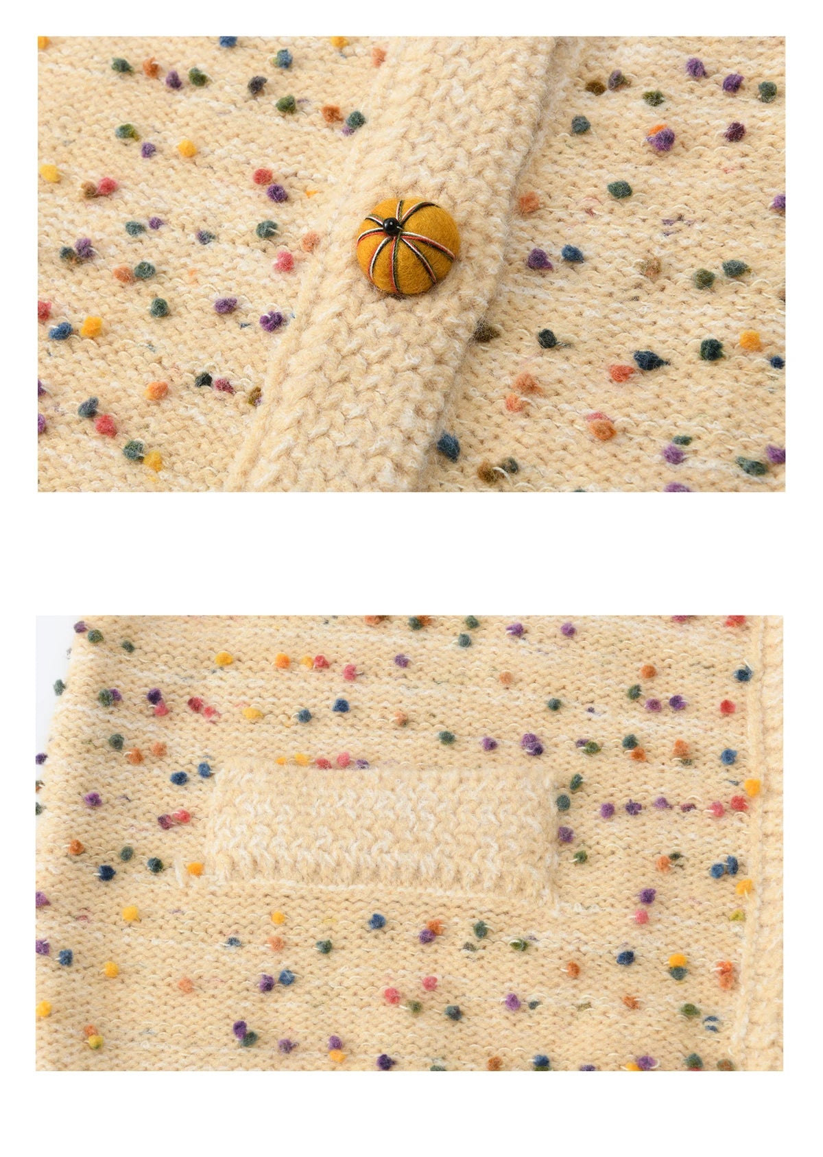 Mishow Colorful Yellow Arctic Fleece Cardigan MXE91Z2778