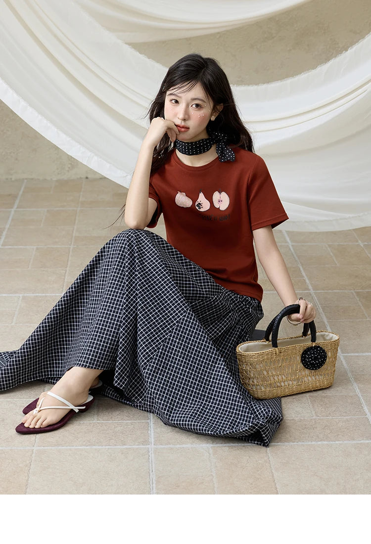 Mishow Cartoon Print Slim Office Tee MXE33T0500