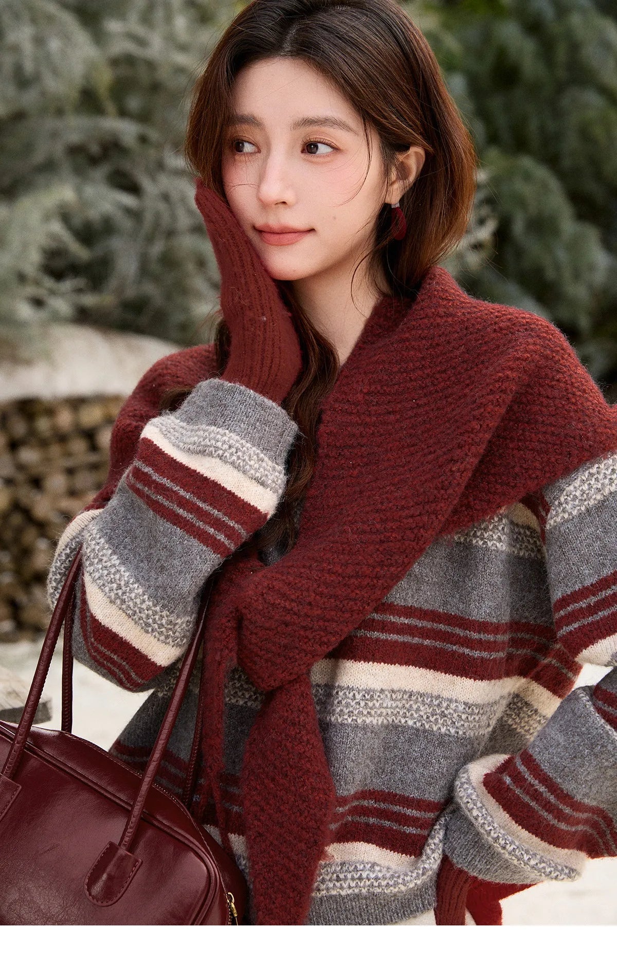 Mishow Warm Loose Knit Pullover Sweater MXE92Z2828