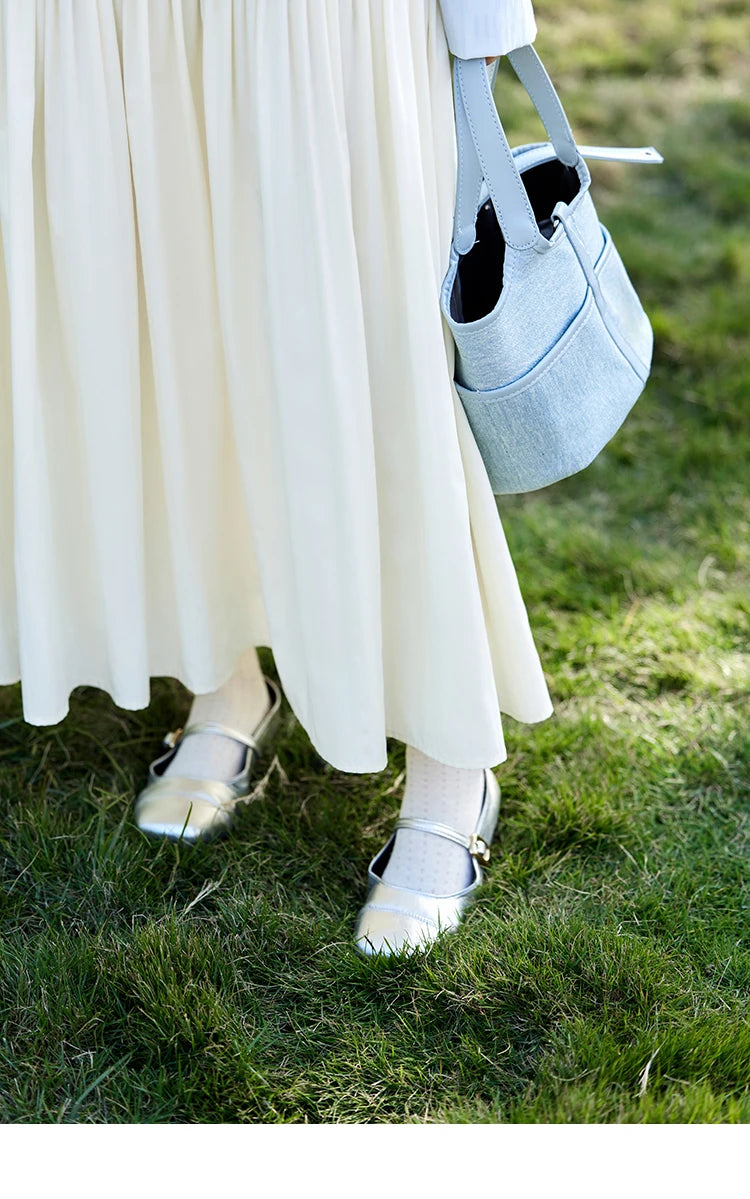 MISHOW Solid A-Line Slim Long Skirt High Waist Zipper MXE12B0663