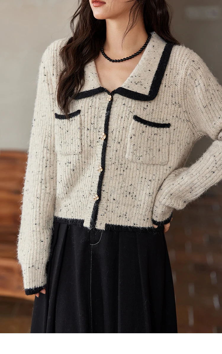 Mishow Color Clash Pocket Cardigan MXD55Z1054dy MXD55Z1054
