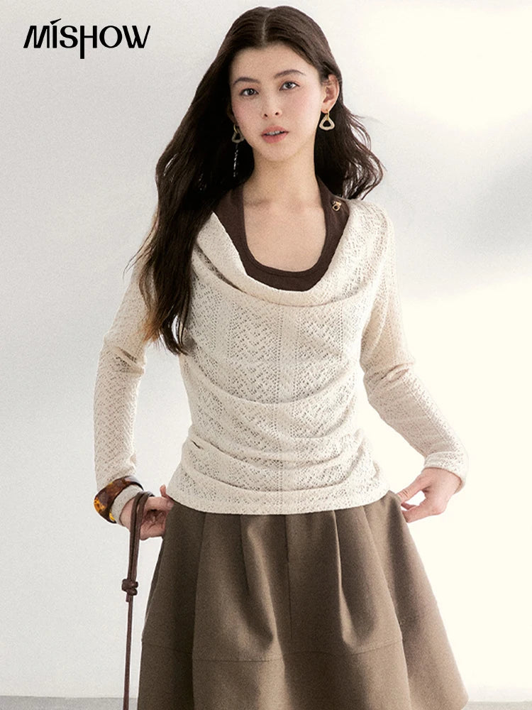 Mishow Halter Camisole & Swinging Collar Knit Set MXF108T0751