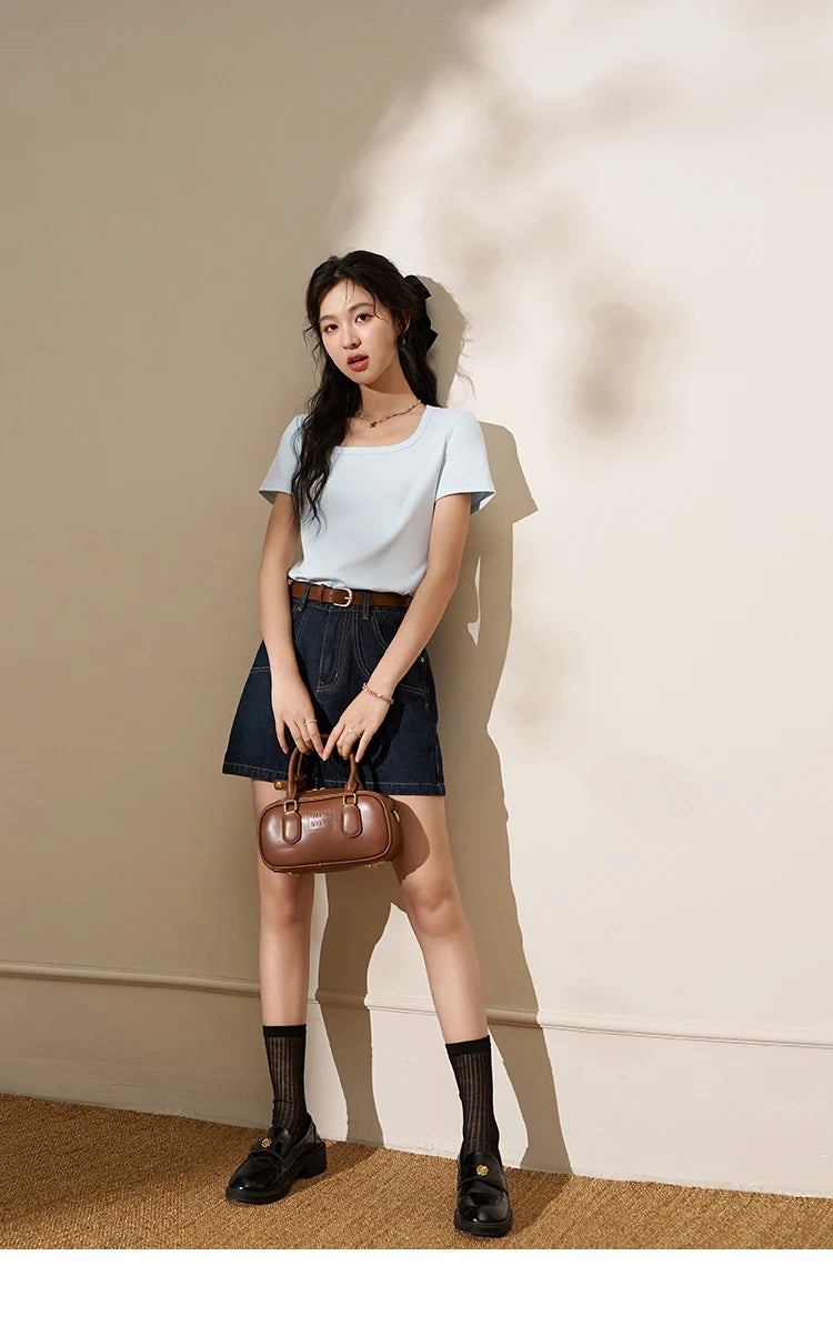 Mishow High Waisted Denim Skirt MXD23B0366
