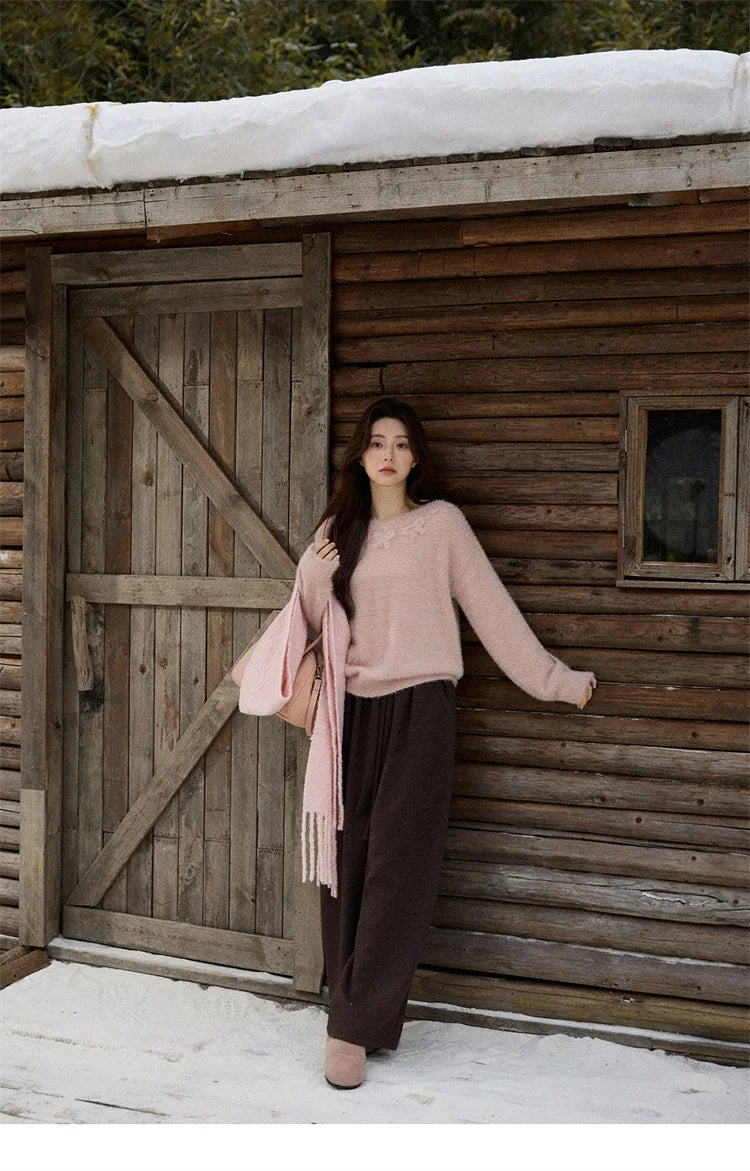Mishow Elegant Handmade Crochet Bowknot Sweater MXE87Z2679