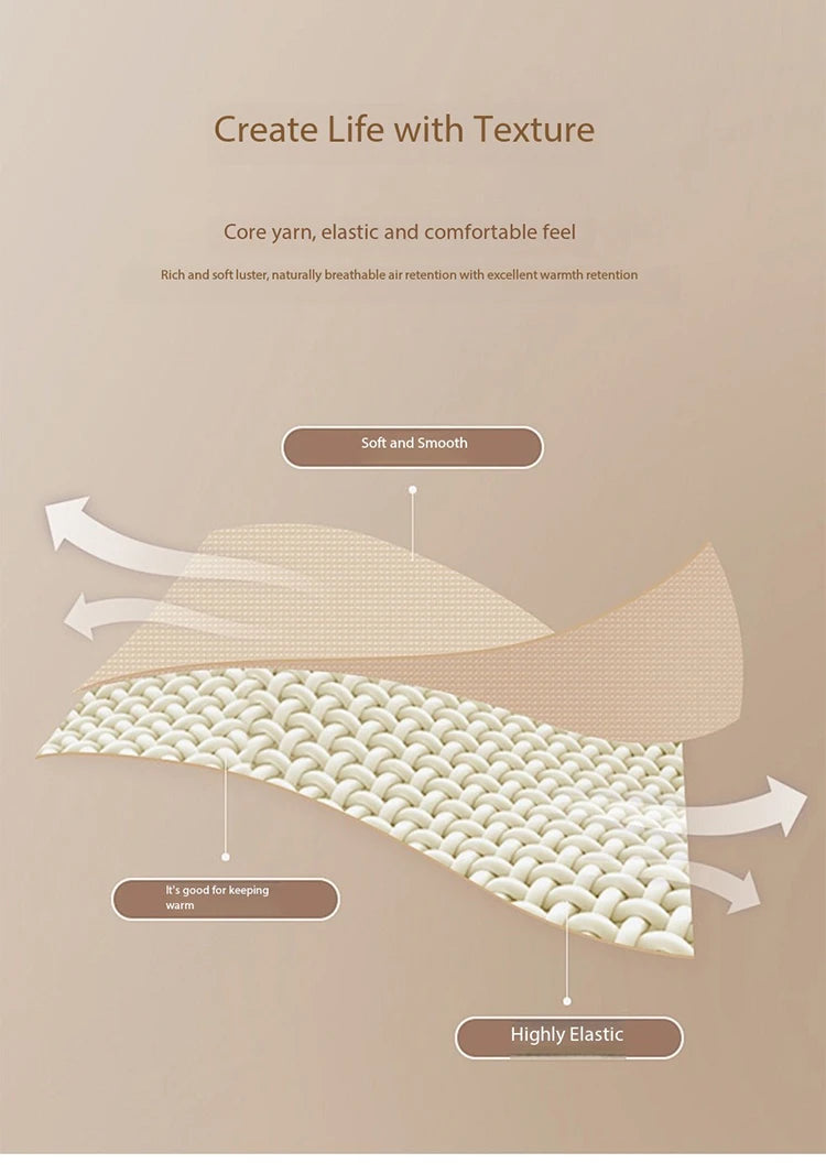 Mishow Beige Contrast French Hem Crochet Sweater MXE89Z2634