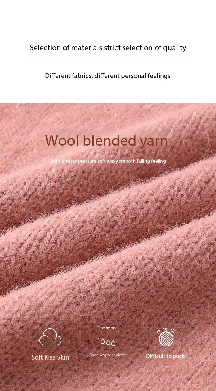 Mishow Hooded Neck Cozy Wool Pullover MXD59Z1123
