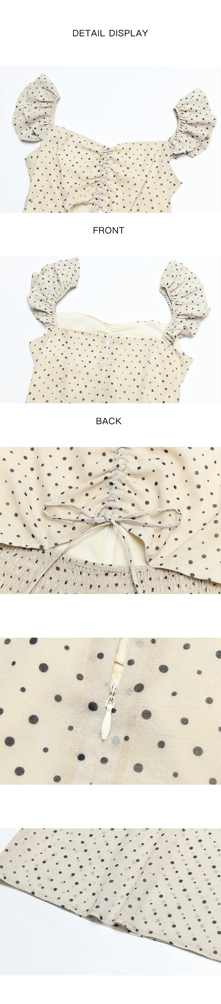 Mishow Polka Dot Flying Sleeve Fake Two-Piece Dress MXD28L1902