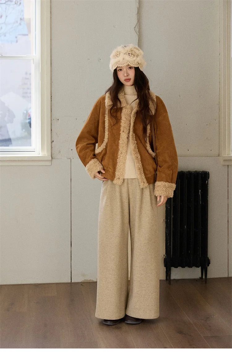 MISHOW Retro Wide Leg Pants Three-Dimensional Pleats Pocket MXE90K1129