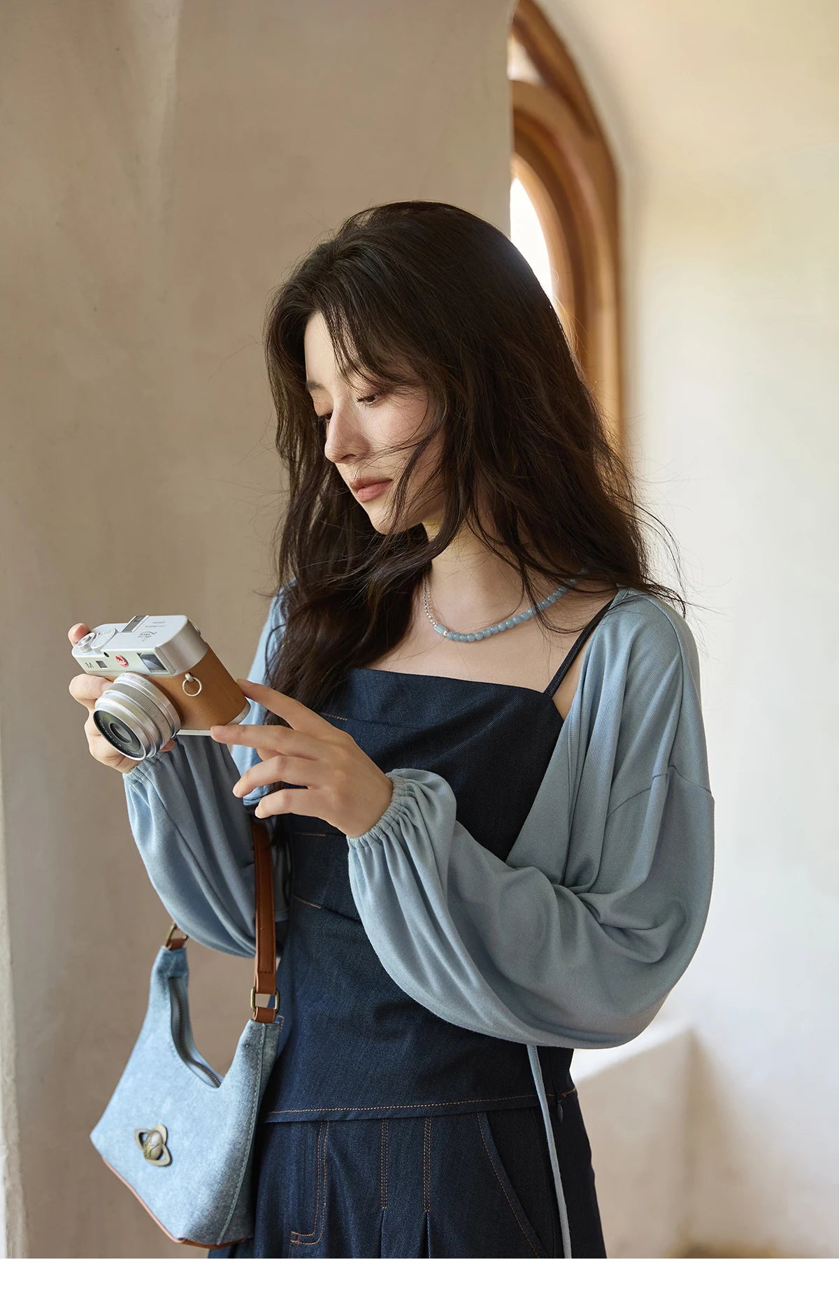 Mishow Imitation Denim Square Collar Camisole Dress (Separately) MXE41T0693