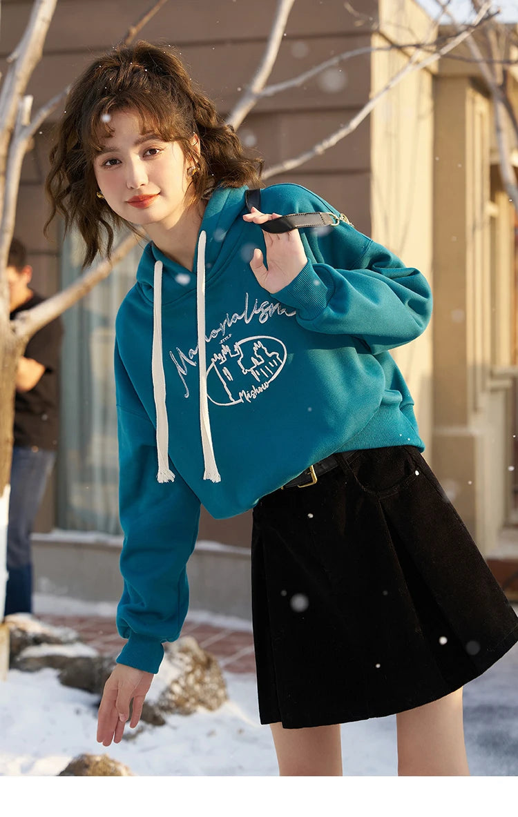 Mishow 100% Cotton A-Line Pleated Mini Skirt MXC55B0216