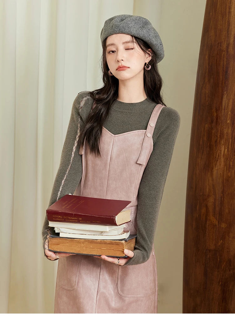 Mishow Hollow Tie Design Bottoming Knit Sweater MXD45Z0766