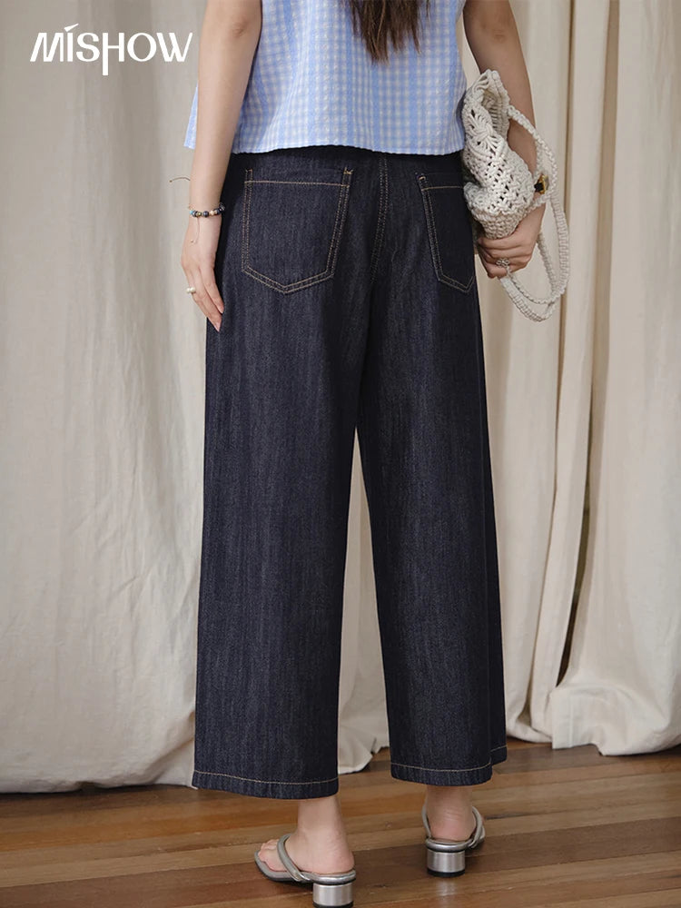 Mishow High Waist Wide Leg Straight Jeans MXE37K0995