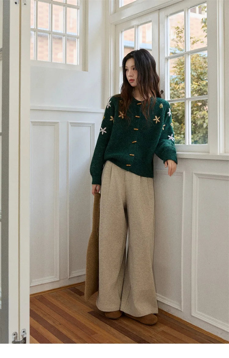 MISHOW Retro Wide Leg Pants Three-Dimensional Pleats Pocket MXE90K1129