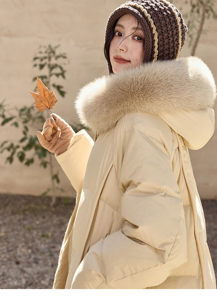 Mishow Hooded Removable Fox Fur Down Coat MXD55Y0052