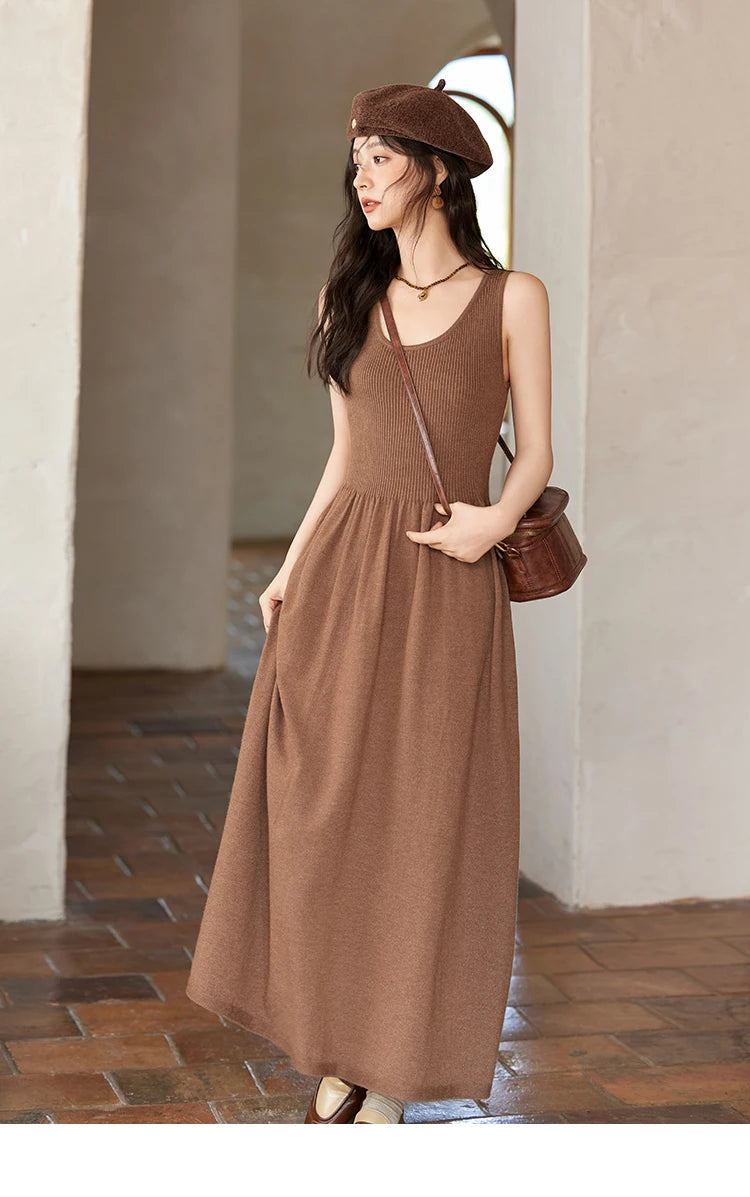 Mishow Vintage Knitted Cardigan & Strap Dress Set MXD36L2059
