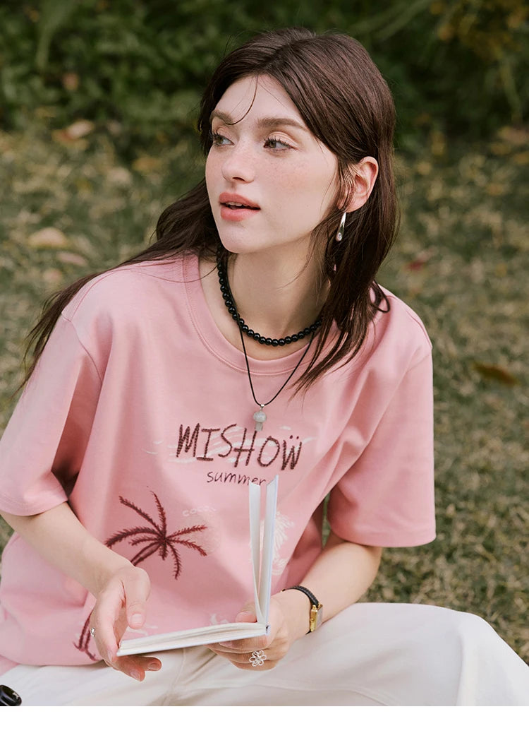Mishow Coconut Tree Print Holiday Tee MXE31T0516
