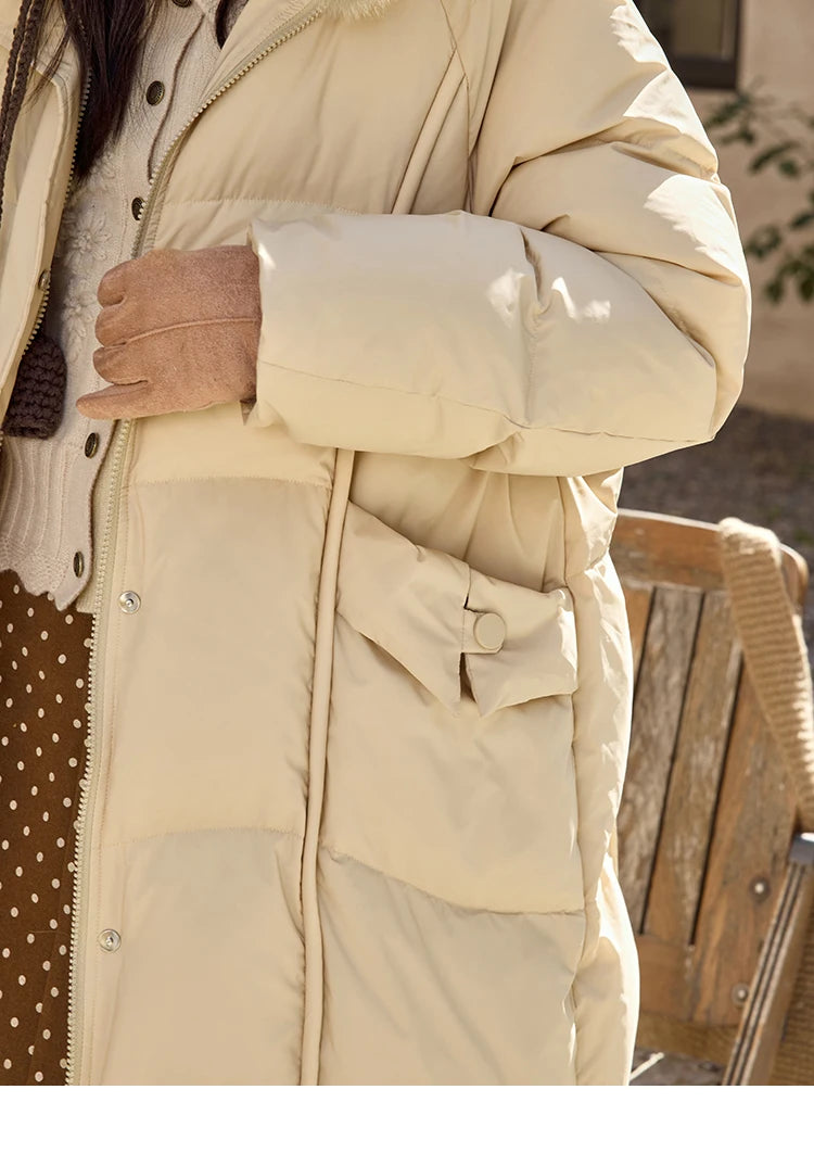 Mishow Hooded Removable Fox Fur Down Coat MXD55Y0052