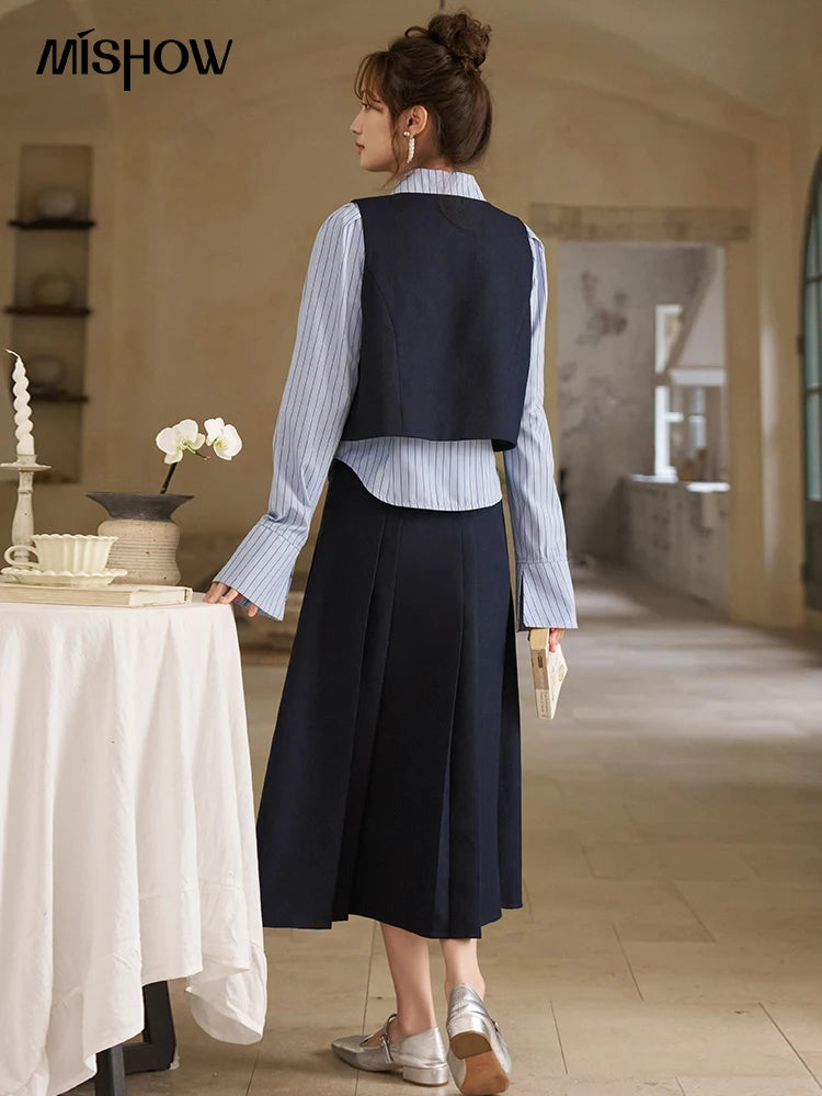 Mishow French Bow Square Neck Vest Coat MXD12W0294