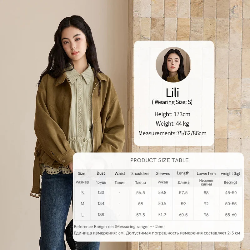 MISHOW Retro Stand Collar Jacket Slim Design Zipper MXE49W0853
