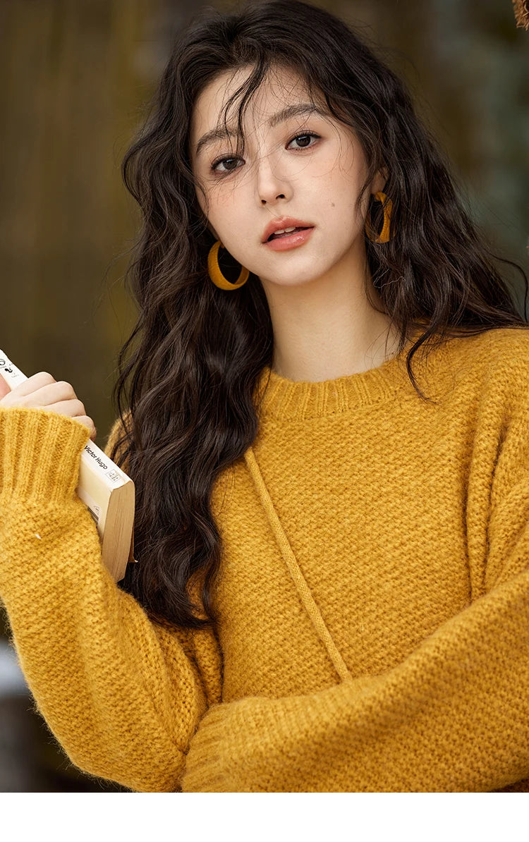 Mishow Oversized Sweater with Matching Bag MXD57Z1083