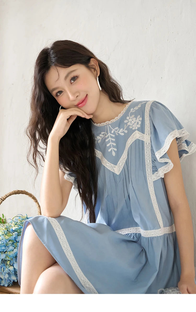 Mishow Lace Embroidery Flying Sleeve Dress MXC39L1562