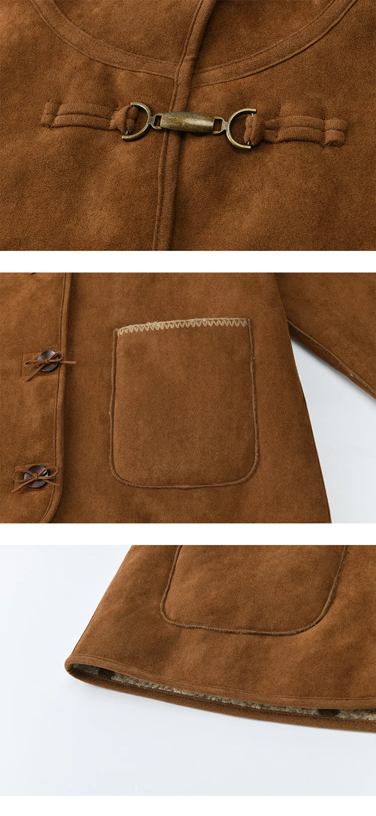 Mishow Brown Reversible Shearling Coat MXE93W1012