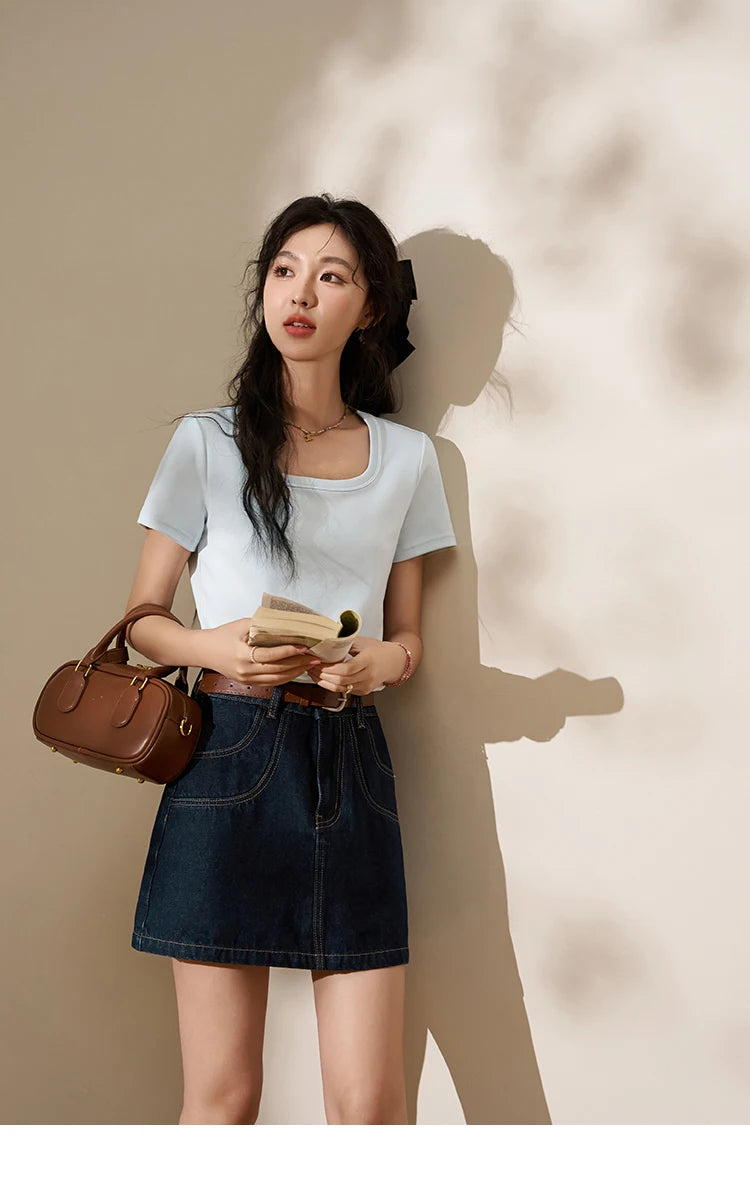 Mishow High Waisted Denim Skirt MXD23B0366