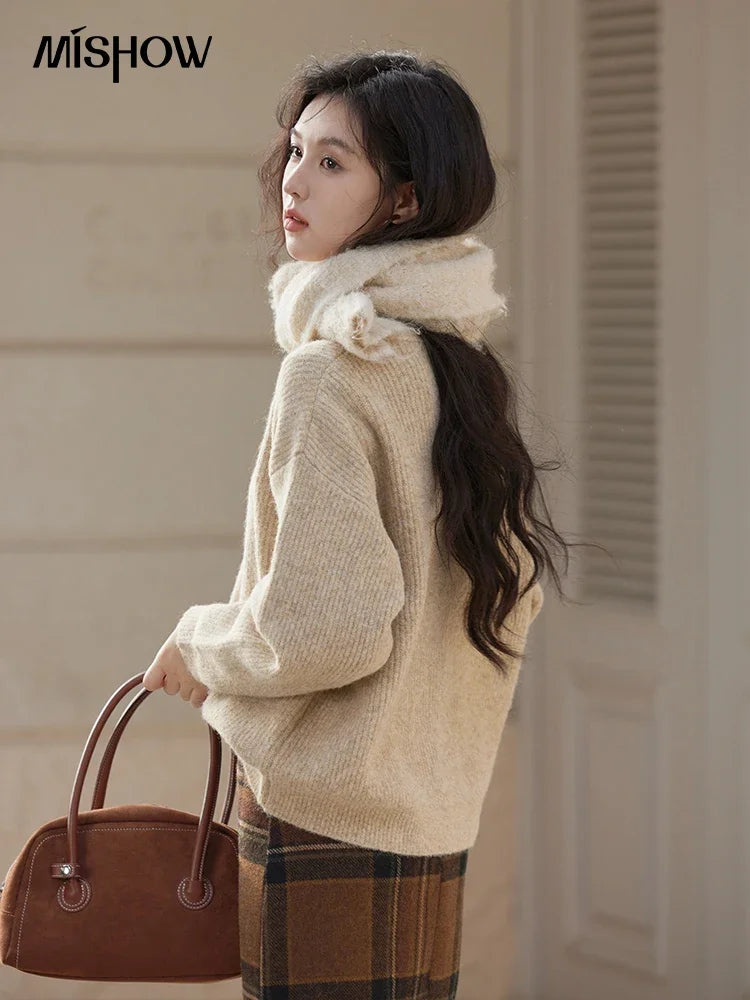 Mishow Sweet Embroidered Cartoon Dropped Sleeve Pullover MXD54Z0953