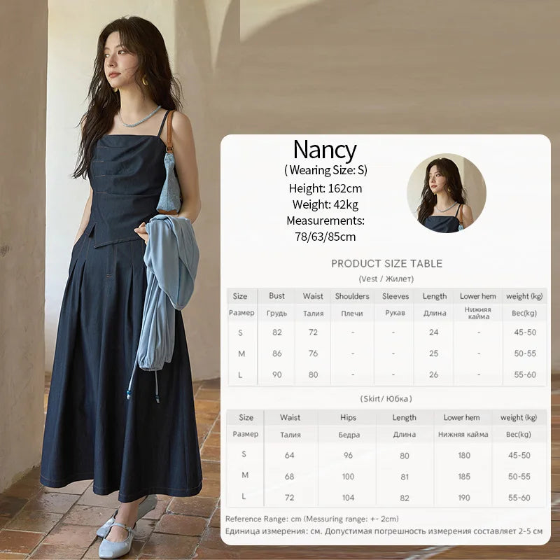 Mishow Imitation Denim Square Collar Camisole Dress (Separately) MXE41T0693