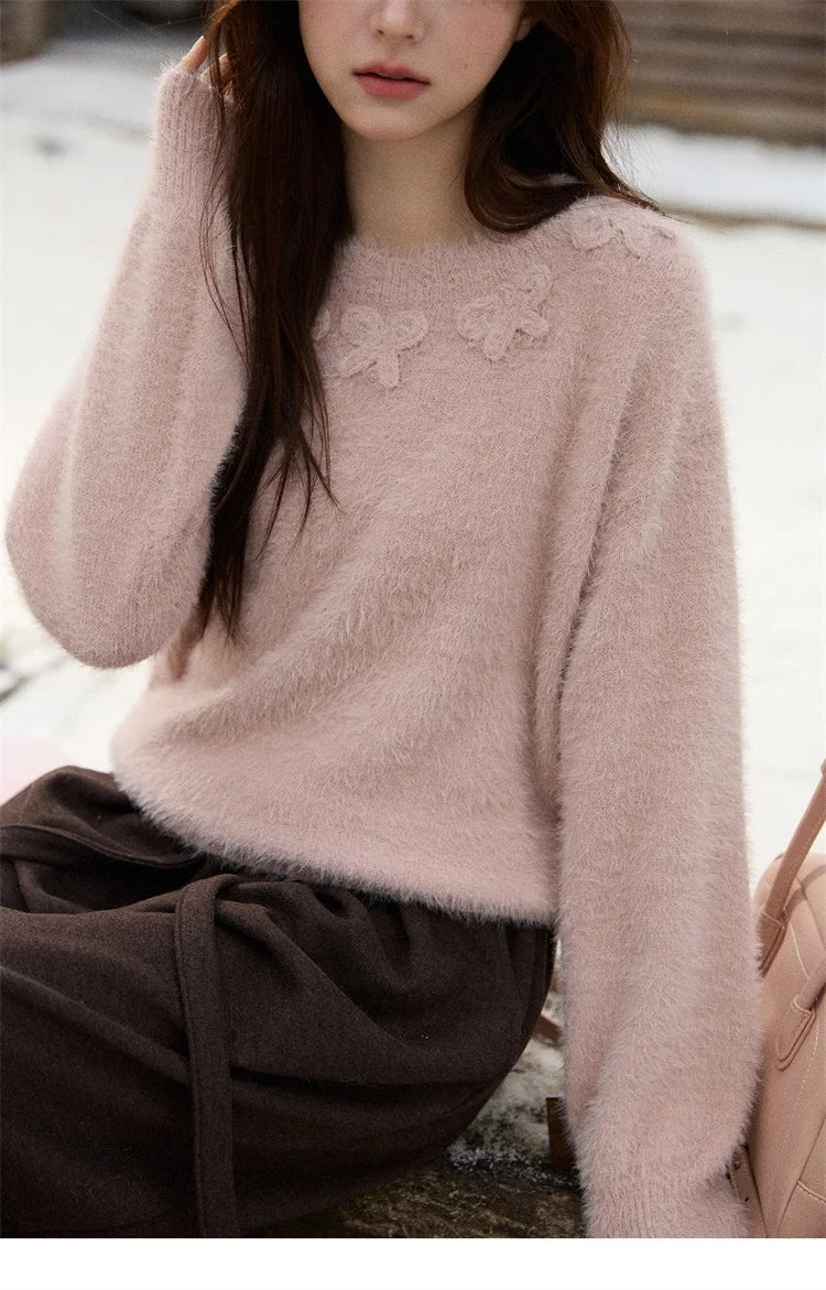 Mishow Elegant Handmade Crochet Bowknot Sweater MXE87Z2679