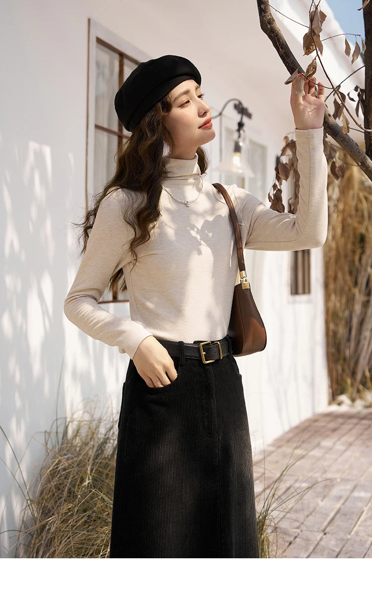 Mishow Mock Neck Bottoming Shirt MXC58Z0290