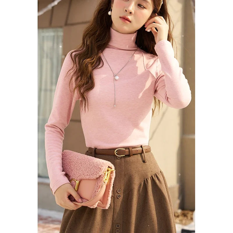 Mishow Mock Neck Bottoming Shirt MXC58Z0290