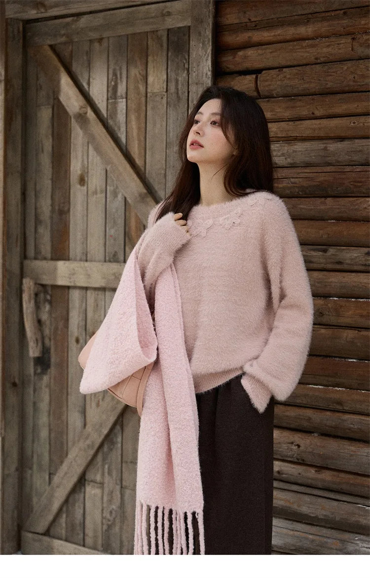 Mishow Elegant Handmade Crochet Bowknot Sweater MXE87Z2679