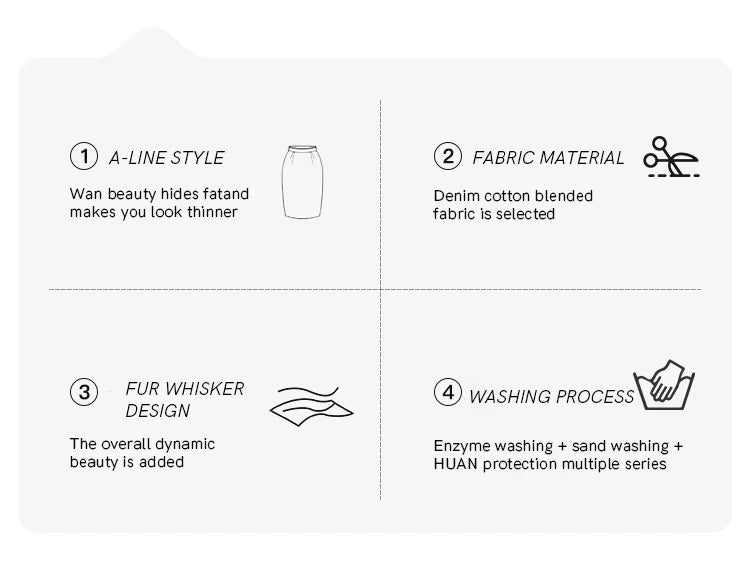 MISHOW High Waist Slim Denim Skirt Straight Pockets MXD44B0506