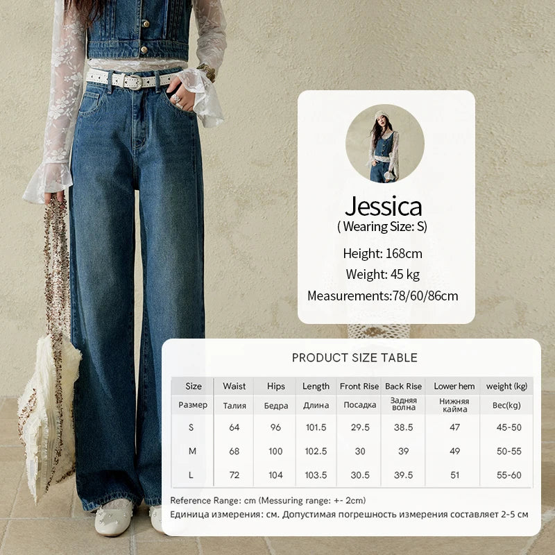 Mishow Washed Loose Straight Leg Jeans MXE16K0874