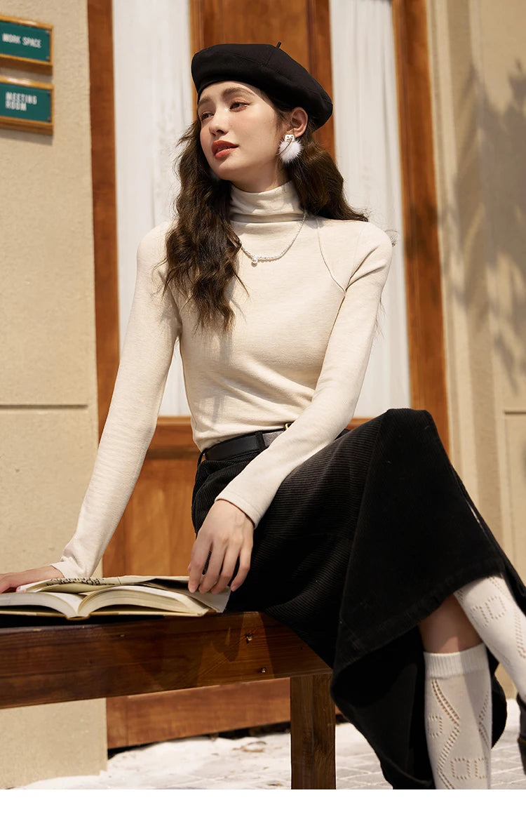 Mishow Mock Neck Bottoming Shirt MXC58Z0290
