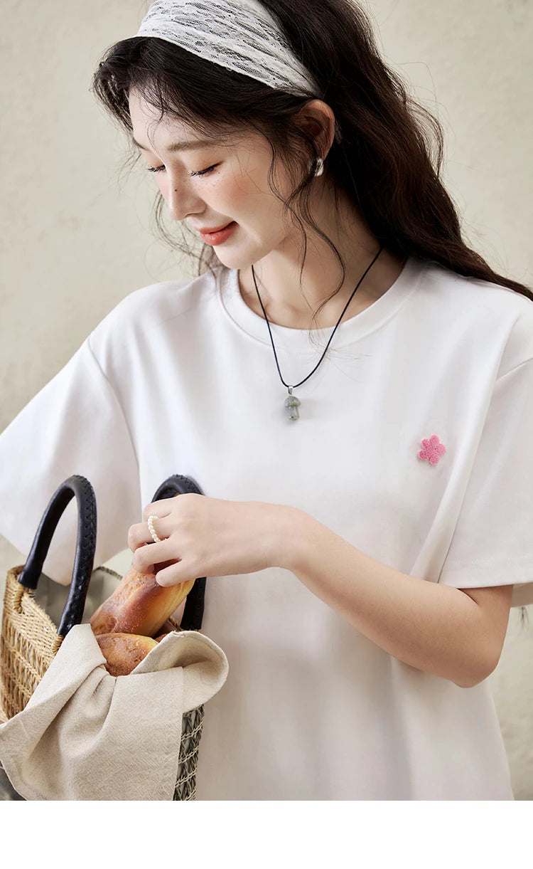 Mishow Graffiti Letter Print Round Neck Tee MXE15T0475