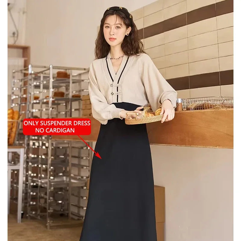 MISHOW Knitted Lantern Sleeve Sweater Dress MXC46L1589